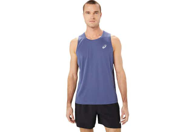 ESQUELETO ASICS MEN SILVER SINGLET